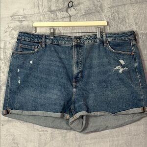 Old Navy OG Straight High Rise Distressed Jean Denim Shorts Size 26